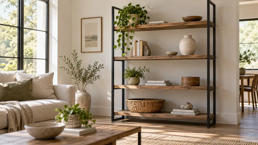 Estanterías de hierro y madera: cómo combinar estructura y baldas