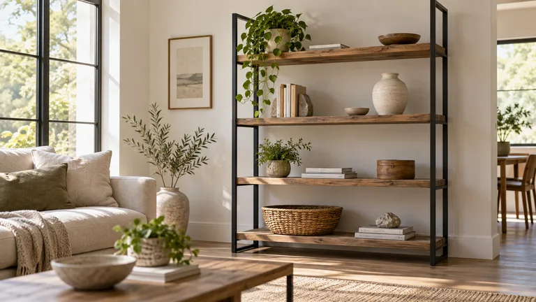 Estanterías de hierro y madera: cómo combinar estructura y baldas