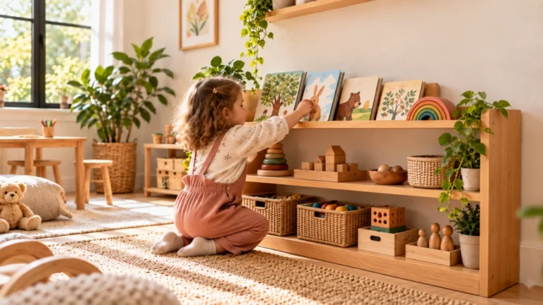A qué altura colocar una estantería Montessori según la edad y el alcance del niño