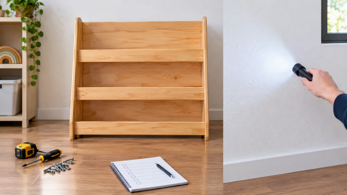 Antes de fijar nada: revisa el mueble y la pared