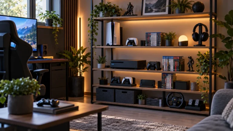 Cómo distribuir consolas y accesorios en una estantería gaming sin bloquear ventilación