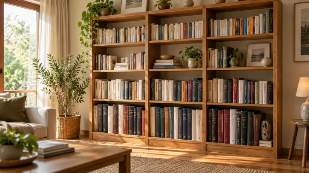 Cómo repartir libros pesados en una estantería para reducir la flexión de las baldas