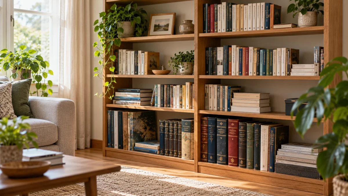 Empieza por abajo con los libros más pesados