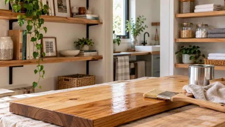 sellar o proteger estantes de madera según el ambiente