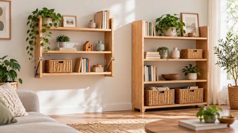 Estantería plegable de pared vs de pie: diferencias de espacio y estabilidad