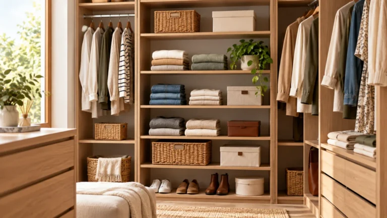 Qué altura conviene para una estantería de ropa dentro de un armario o vestidor