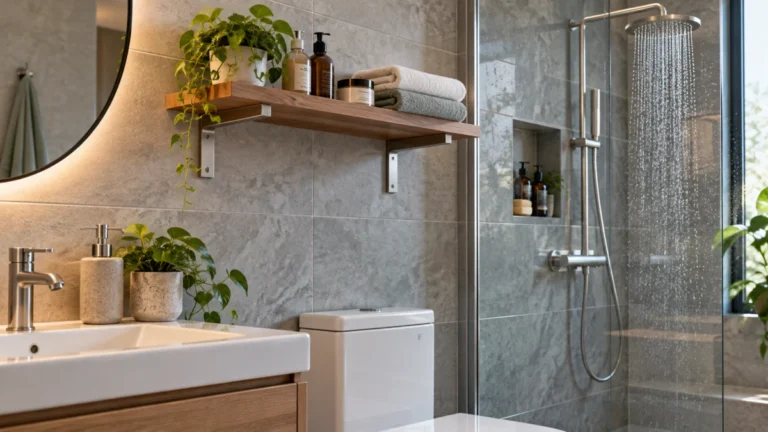 materiales y fijaciones convienen en estantes para baño húmedo