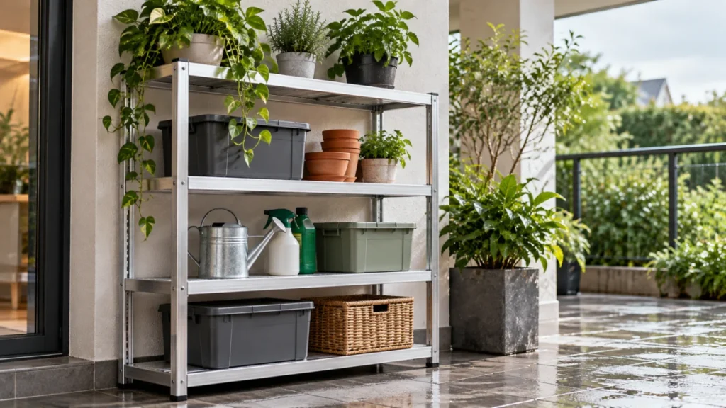 ¿Sirve una estantería de aluminio para exterior o zonas húmedas?